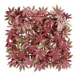 Carr&eacute; de fleur artificielle mural vert 25x25cm