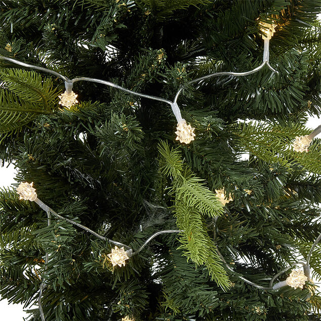 Guirlande &eacute;lectrique Diamants 40 Led Blanc chaud clignotant 3,9 m