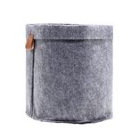 Panière en feutrine grise Ø14xH17cm