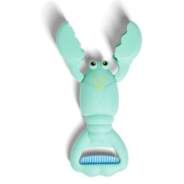 Pelle de plage forme homard bleu