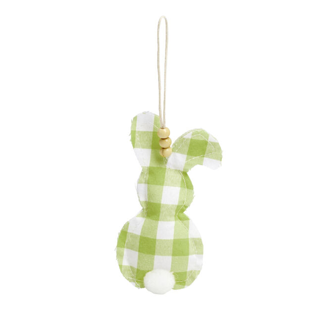 Figurine jute &agrave; suspendre d&eacute;co P&acirc;ques 5x1xH18cm