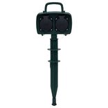 Biplite extérieure à planter 16A noir