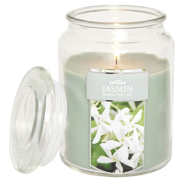 Bougie parfum&eacute;e bonbonni&egrave;re en verre