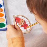 Suspension ronde sapin de Noël à peindre