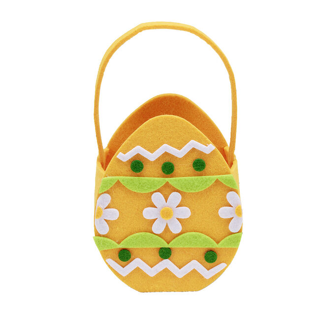 Panier en feutrine Pâques 15x7xH14,5cm (5 modèles)