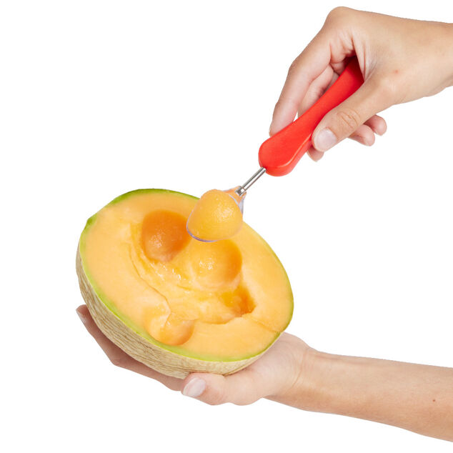 D&eacute;coupe fruit avec 2 lames acier et 1 cuill&egrave;re