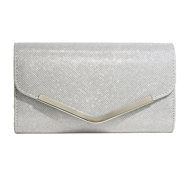 Sac pochette femme strass avec bandoulière chaîne amovible - 2 modèles noir ou doré