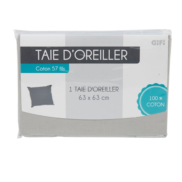 Taie d oreiller gris clair