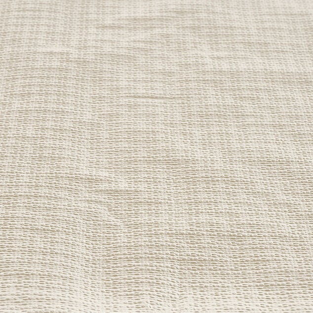 Nappe gauffrée blanc lin en papier 20 m