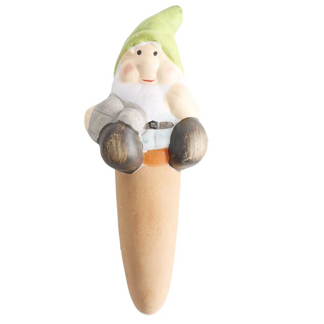 Goutteur arrosage plante figurine terre cuite &Oslash;5xH15cm (4 mod&egrave;les)
