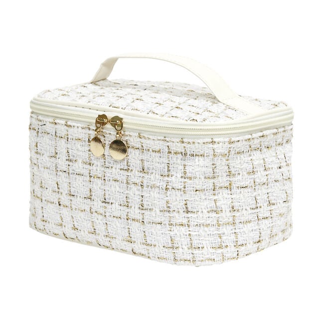 Trousse de toilette et maquillage vanity 22x14xH12cm - 2 mod&egrave;les noir ou blanc