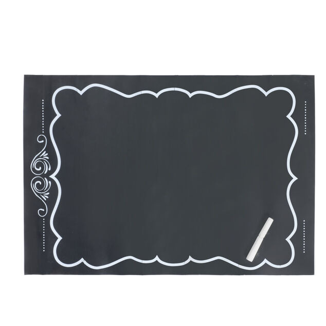 Tableau autocollant noir 30x45cm avec 1 craie