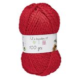 Fil &agrave; tricoter rouge acrylique
