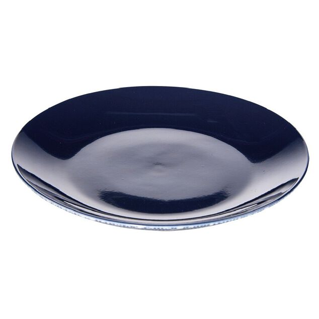 Assiette à dessert motif vague japonaise bleue et blanche Ø20.5cm