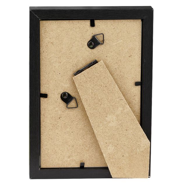 Cadre photo bois noir 12x17cm pour photo 9x13cm