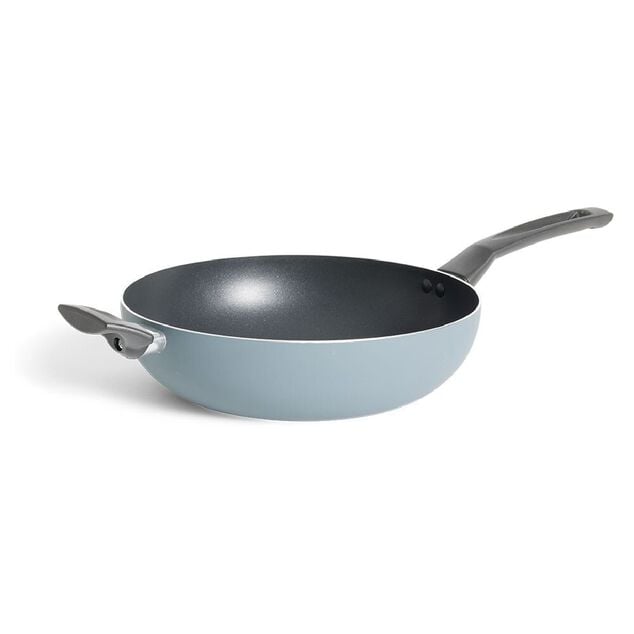 Wok tous feux dont induction thermosensor aluminium &Oslash;28cm