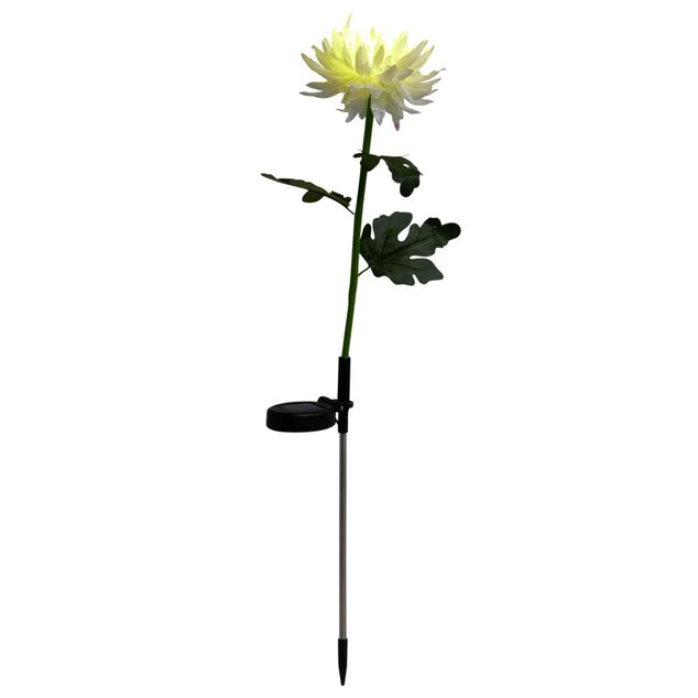 Borne solaire &agrave; planter forme pivoine H70cm