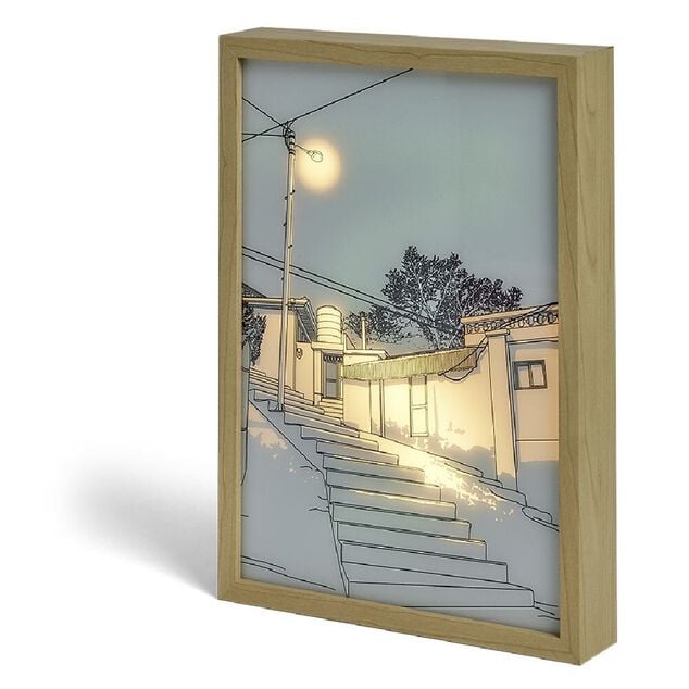 Tableau lumineux à led 3 modes d'éclairage - 32x23 cm