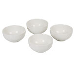 Bol en c&eacute;ramique uni blanc x4