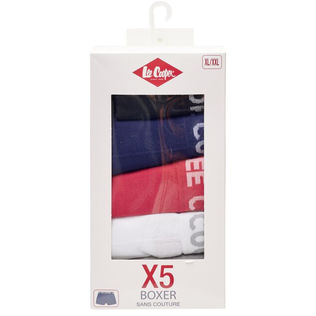 Boxer homme x5 Lee Cooper polyester XL/XXL (plusieurs mod&egrave;les)