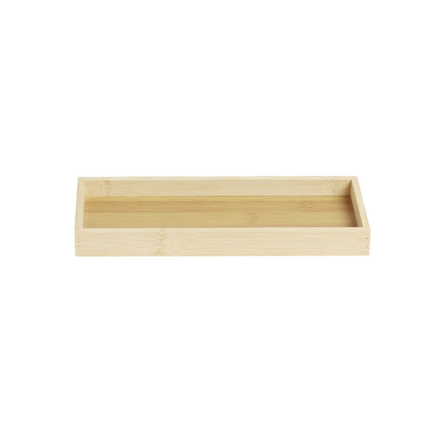 Rangement cosm&eacute;tique en bambou 25x9,5x&eacute;p2,5cm