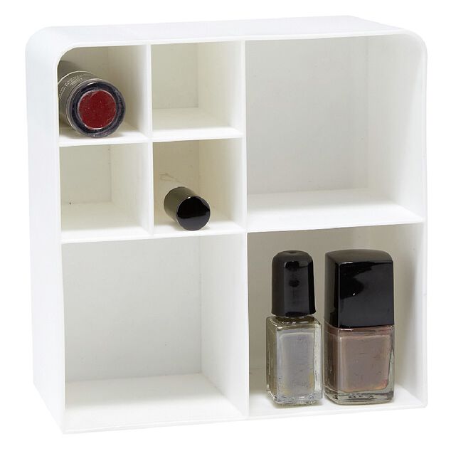 Rangement de cosm&eacute;tique blanc 7 compartiments