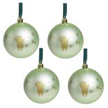 Boule de Noël Disney Winnie L'ourson vert Ø8cm x4