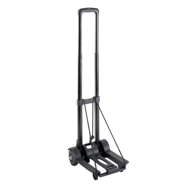 Diable compact pliant transport 50kg m&eacute;tal et plastique noir