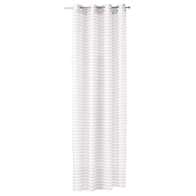 Voilage à oeillets imprimé géométrique 140x240cm