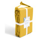 Drap housse 160x200cm 100% coton percale marron fonc&eacute;