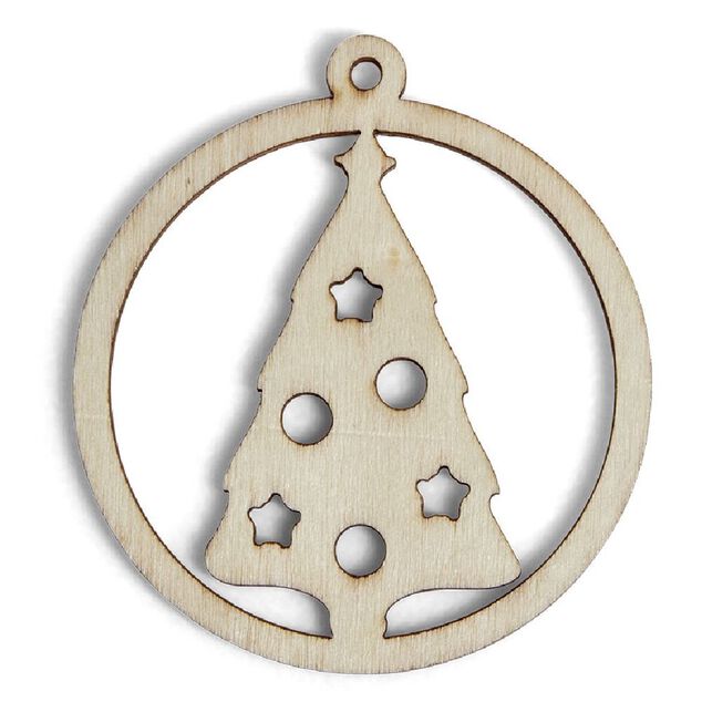 Suspension ronde sapin de No&euml;l &agrave; peindre