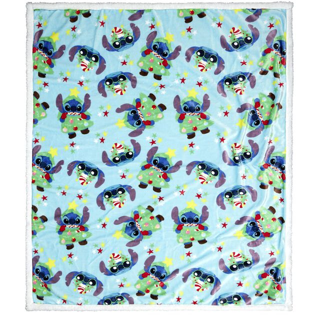 Plaid Disney Stitch No&euml;l bleu 120x150cm