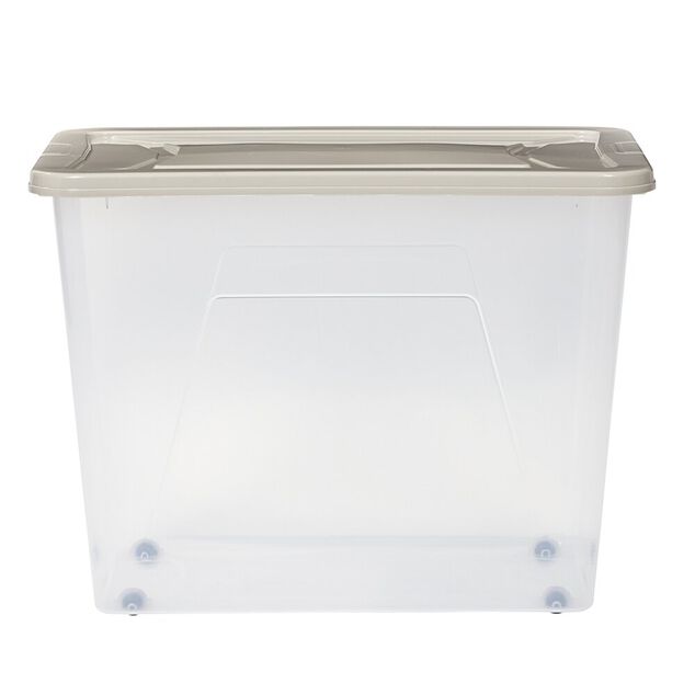 Box de rangement &agrave; roulettes plastique 80L (plusieurs mod&egrave;les)