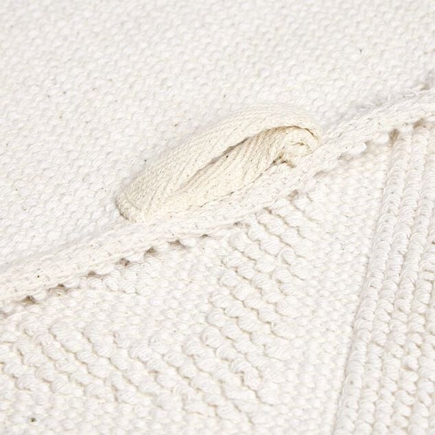 Tapis de bain 100% coton blanc uni 70x50cm