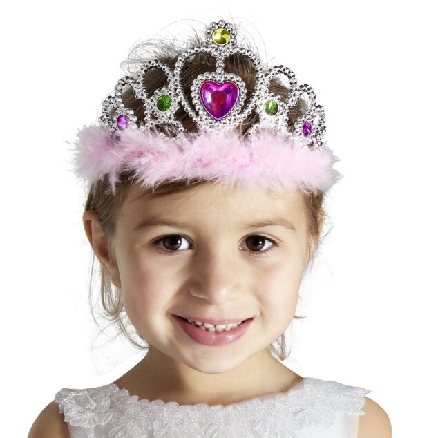 Couronne de princesse fourrure rose