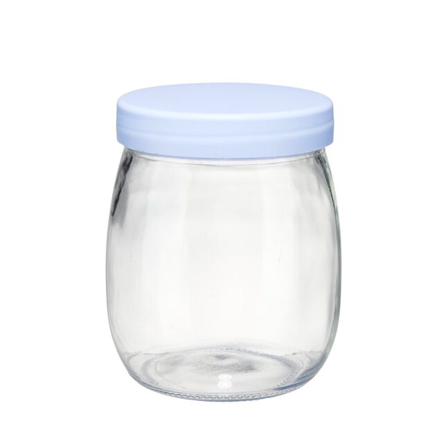 Bocal alimentaire x4 verre couvercle plastique 700ml