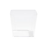 Bo&icirc;te de rangement salle de bain plastique transparent 16,5x16,5xH14,5 cm