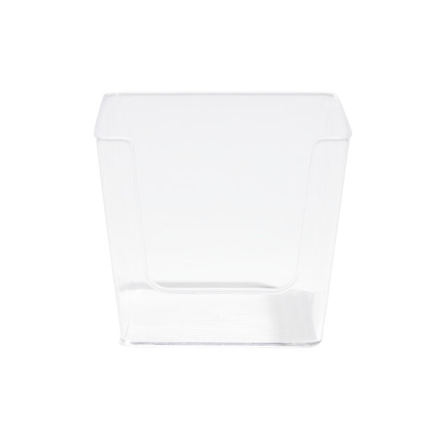 Bo&icirc;te de rangement salle de bain plastique transparent 16,5x16,5xH14,5 cm