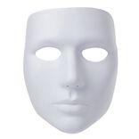 Masque adulte blanc plastique