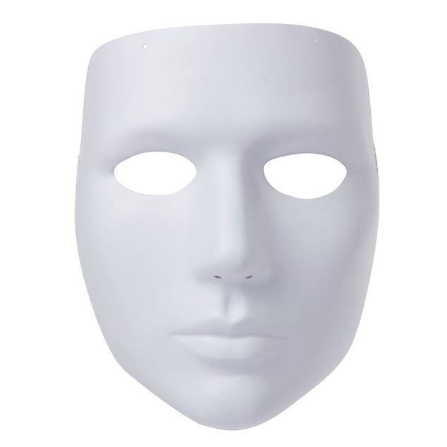 Masque adulte blanc plastique