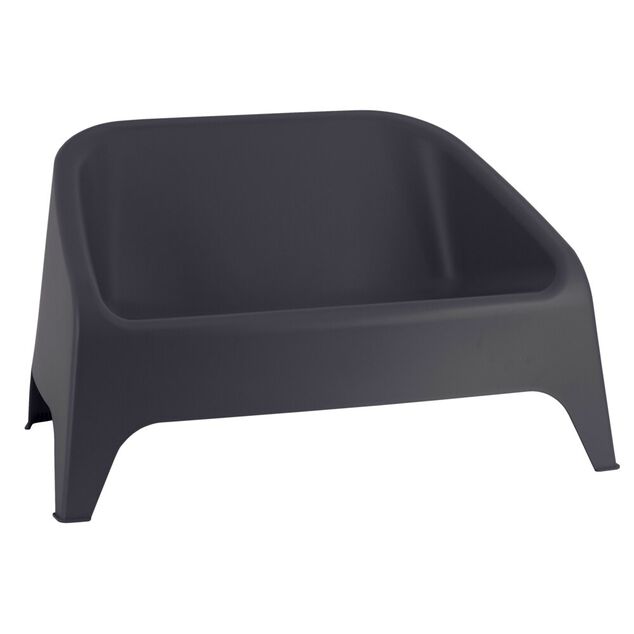 Banc Gary plastique gris anthracite 115x75xH66,5cm