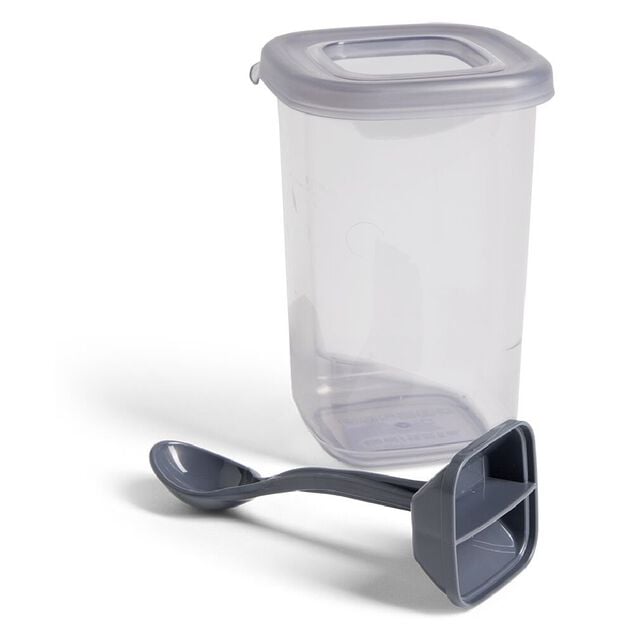 Bo&icirc;te alimentaire + cuill&egrave;re polypropyl&egrave;ne gris 450mL