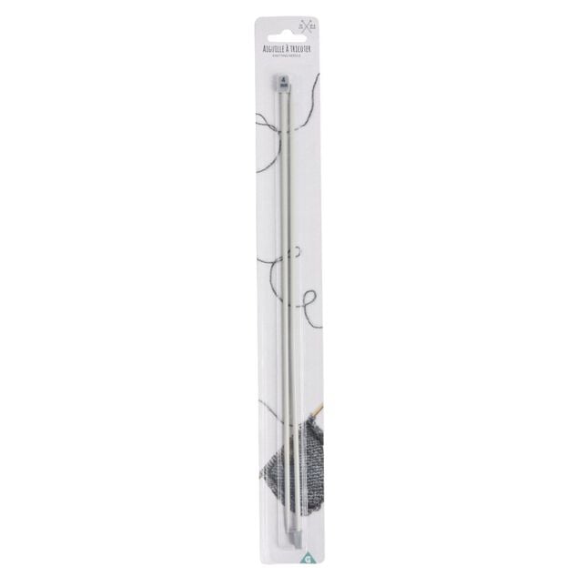 Aiguilles &agrave; tricoter x2 en alu H35cm