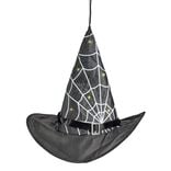 Chapeau sorci&egrave;re LED toile d'araign&eacute;e noir et blanc