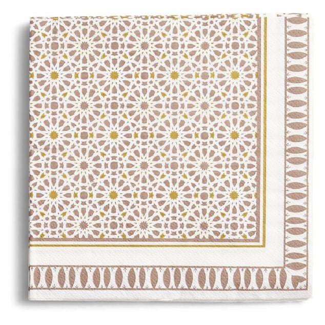 Lot de 20 serviettes papier motif oriental 33x33cm