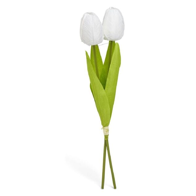 Tulipe artificielle 2 t&ecirc;tes - 3 coloris