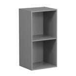 Structure Box Cube 2 cases 35x30x70cm bois gris