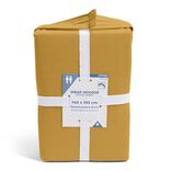 Drap housse 160x200cm 100% coton jaune moutarde