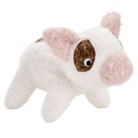 Jouet pour chien peluche fibre cochon blanc L28cm
