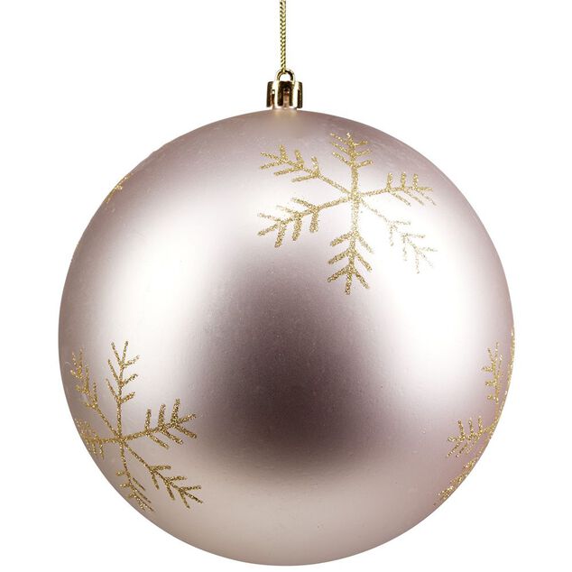 Boule de No&euml;l rose et dor&eacute;e x32